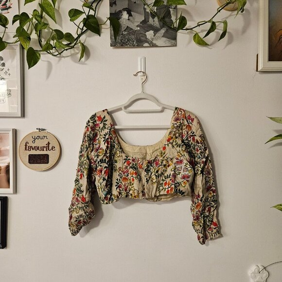 Chennur Silk Hand Painted Lehenga Blouse Set With Dupatta - Picture 8 of 12